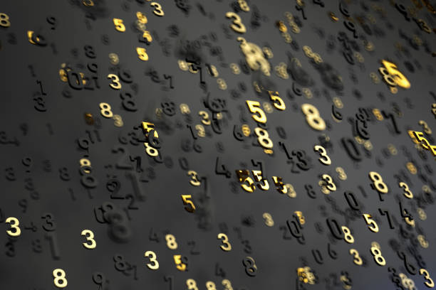 Abstract Digits Floating stock photo