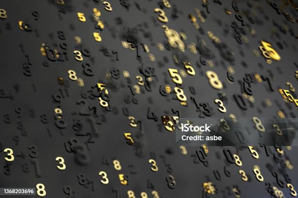 Abstract Digits Floating Stock Photo - Download Image Now - Number, Financial Figures, Accountancy