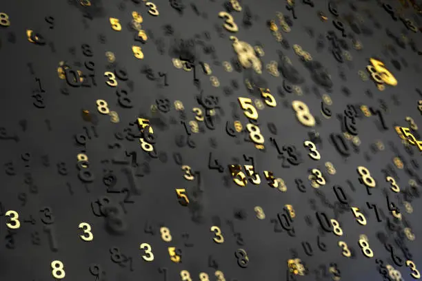 Photo of Abstract Digits Floating