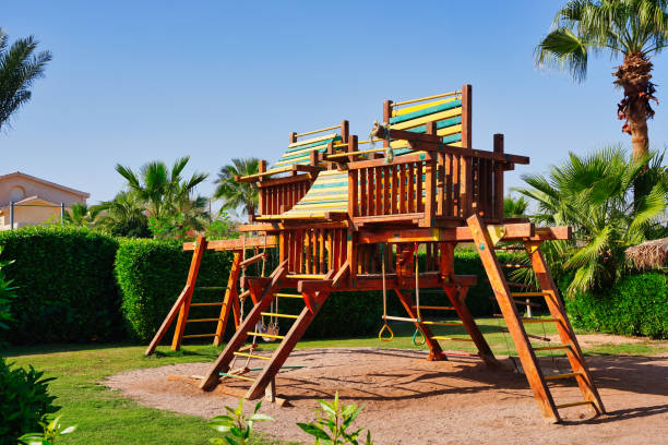 istock Playground with sand to develop and relax children. 1368203826