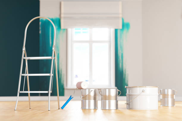 House Painting Home Renovation Concept. 3D Render