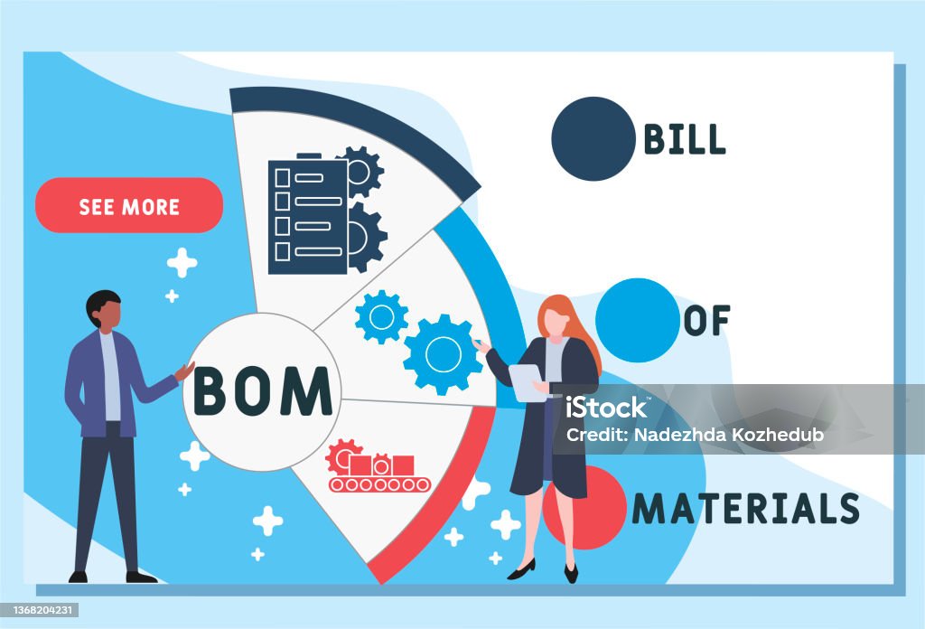 Bom Icon Process Bom Bill Of Materials Acronym Stock Illustration - Download Image Now ...
