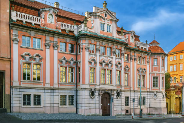 house of faust, prague, czech republic. - faust imagens e fotografias de stock