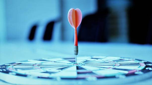 istock Dart dashes into the Dartboard. as a business goal. 1368205856