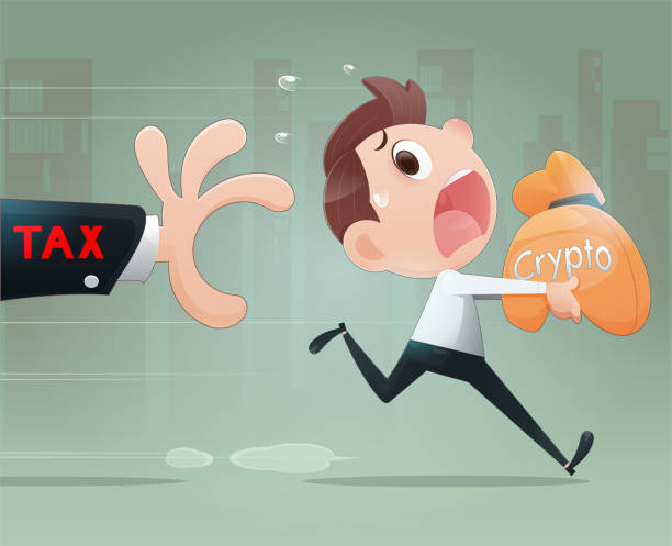 Business people avoid taxation Business people avoid taxation, The merchant cartoon running away from tax. Face mask out of stock, Flat character illustration design tax form stock illustrations