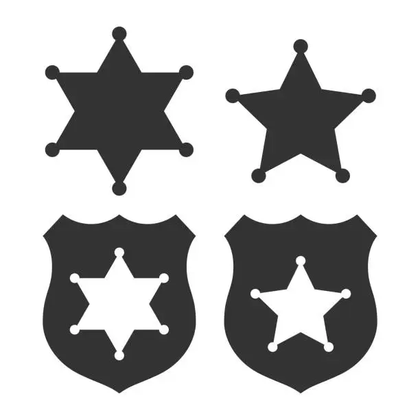 Vector illustration of Sheriff star