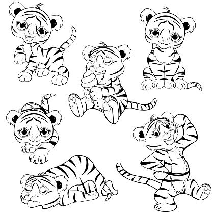 Free download of sleeping tiger outline animal cat cartoon nature black white vector graphics and illustrations Free download of sleeping tiger outline animal cat cartoon nature black white vector graphics and illustrations