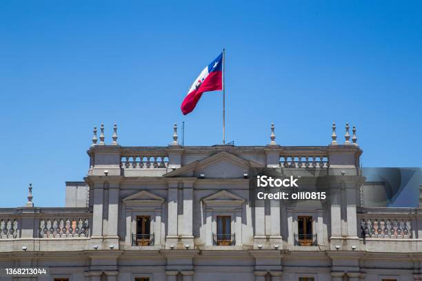 La Moneda Palace In Santiago De Chile Stock Photo - Download Image Now - Chile, City, Royalty