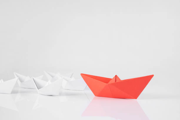 istock Red Paper Boat 1368213153