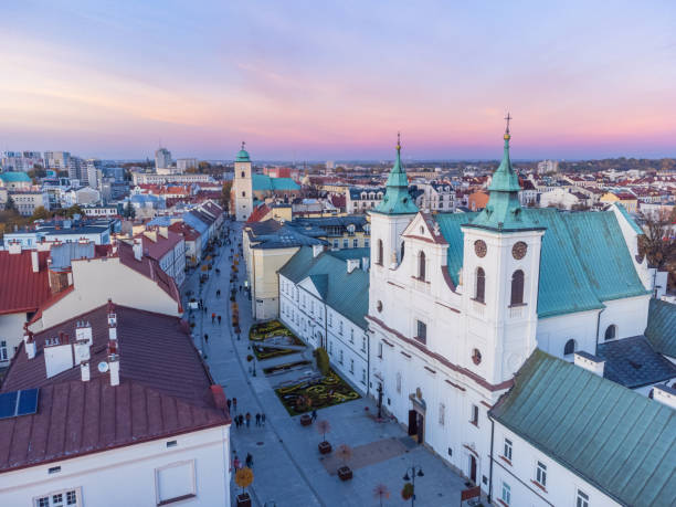 A sunset shot of Rzeszów, ul 3 Maja, Polska