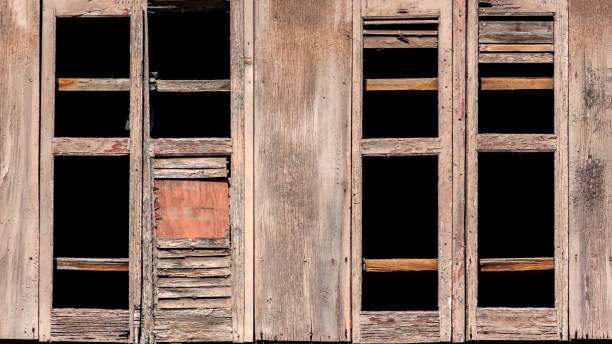 istock Background of wooden barn wall with window 1368214377