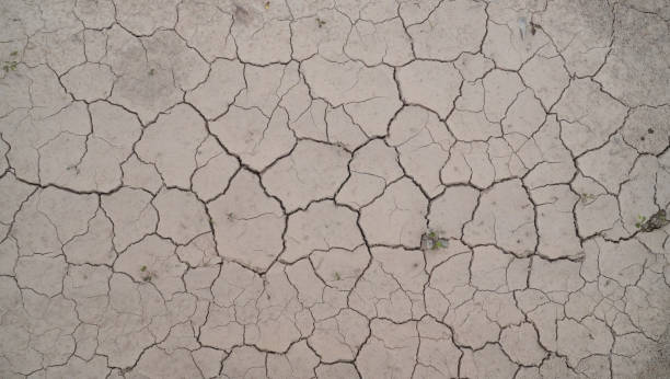 gebrochen dry schlamm hintergrund - flussbett stock-fotos und bilder