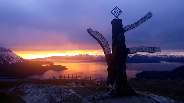 istock Signpost and Sunset in Norway 1368220706