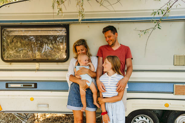 istock Happy family during their RV vacation 1368221745