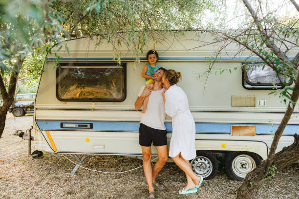 istock Happy family during their RV vacation 1368222379