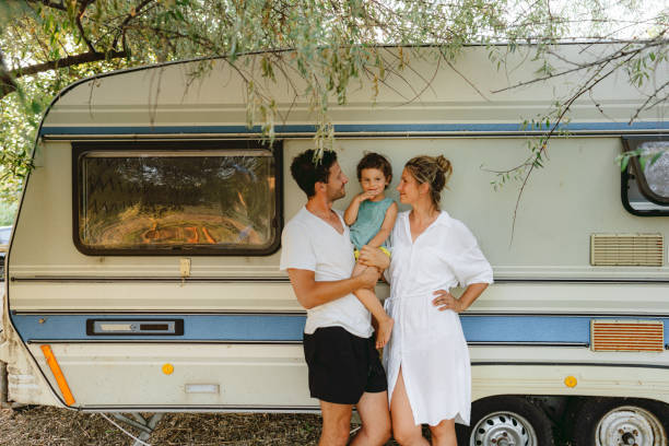 istock Happy family during their RV vacation 1368222426