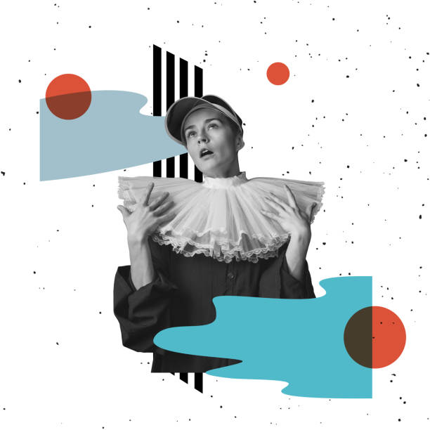 istock Contemporary art collage. Idea, inspiration, aspiration and creativity. Model like medieval royalty person in vintage clothing. Concept of comparison of eras, artwork. 1368223482