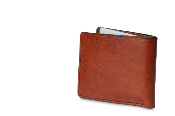 istock Genuine leather money wallet isolate with clipping path, handmade men wallet. 1368227308