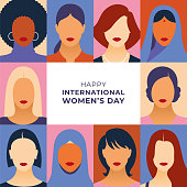istock Women empowerment movement pattern. International Women’s day graphic in vector. 1368227523