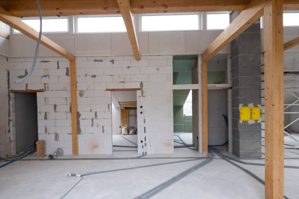 istock Loft construction site drywall without people in daylight 1368229239