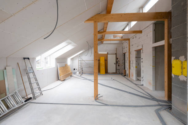 istock Loft construction site drywall without people in daylight 1368229424