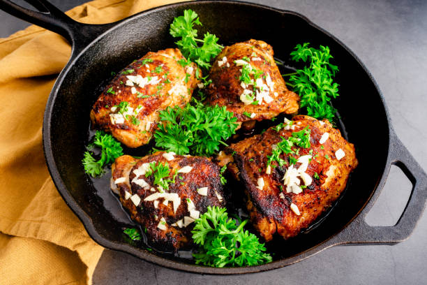 istock Roasted Olive Oil Chicken Thighs Mediterranean Style 1368229502