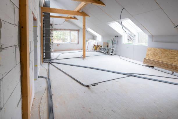 istock Loft construction site drywall without people in daylight 1368229841