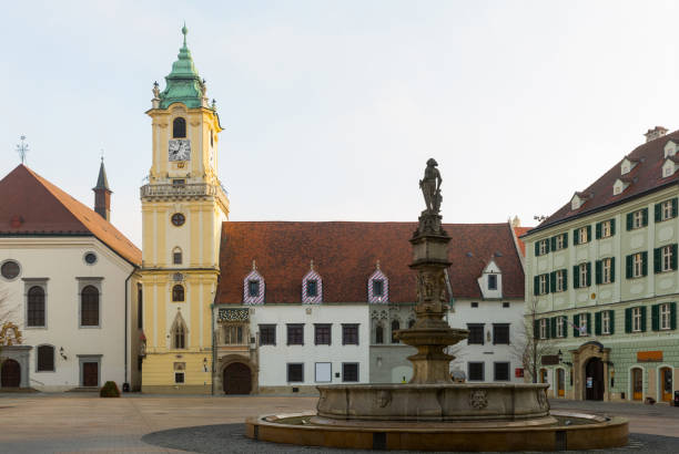 istock Main Square in Bratislava historic city center 1368230394