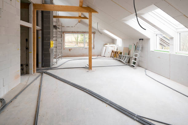 istock Loft construction site drywall without people in daylight 1368230528