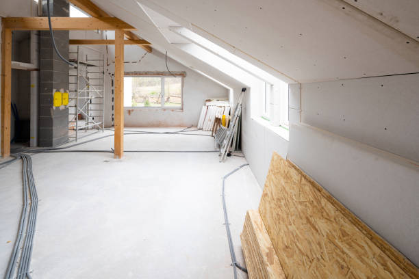 istock Loft construction site drywall without people in daylight 1368230723