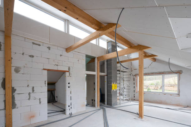 istock Loft construction site drywall without people in daylight 1368230908