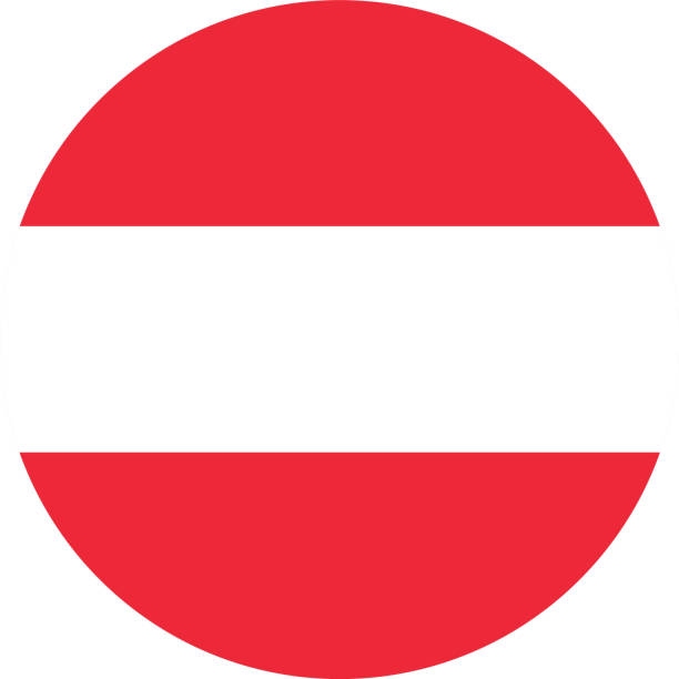 Austria flag in circle shape isolated  on jpg or transparent  background,Symbol of  Austria , template for banner,card,advertising, magazine, and business matching country poster, vector Austria flag in circle shape isolated  on jpg or transparent  background,Symbol of  Austria , template for banner,card,advertising, magazine, and business matching country poster, vector flat country stock illustrations