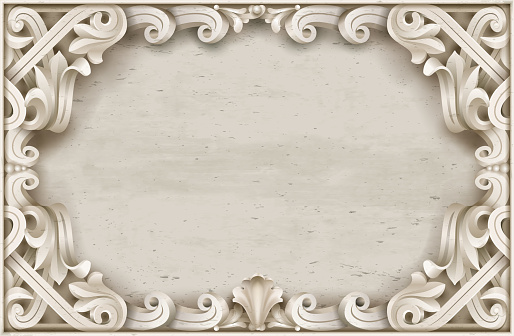 Vintage classic rococo baroque frame. Vector graphics. Luxury frame for painting or postcard cover