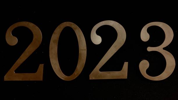 istock Gold numbers on a black background 1368235768