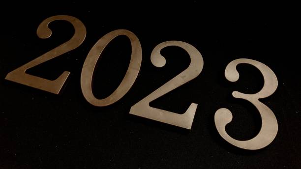 istock Gold numbers on a black background 1368235778