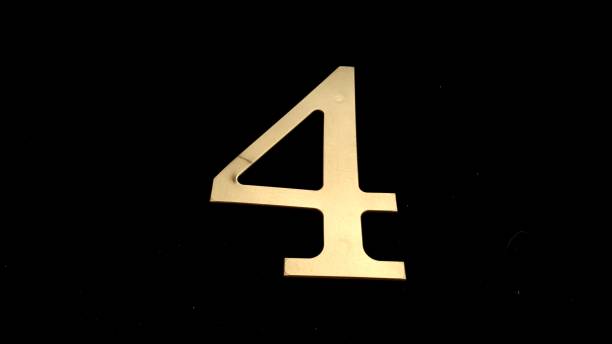 istock Gold numbers on a black background 1368235820