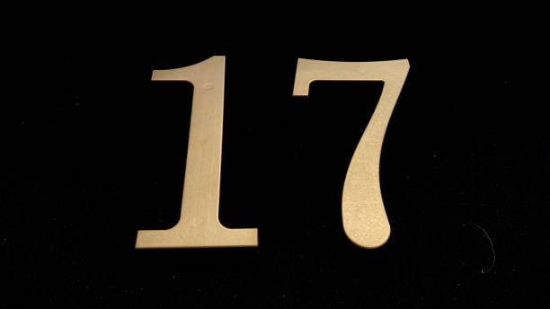 istock Gold numbers on a black background 1368235846