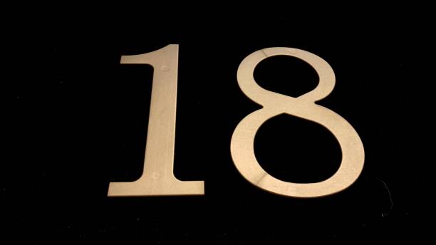 istock Gold numbers on a black background 1368235856