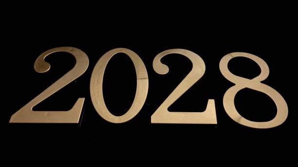 istock Gold numbers on a black background 1368235870