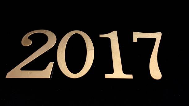 istock Gold numbers on a black background 1368235895
