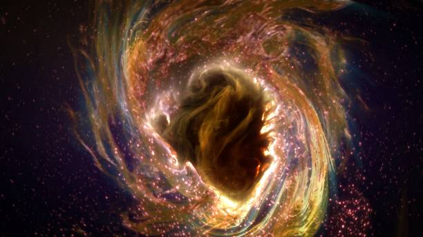 Abstract Hypnotic Mysterious Space Particle Nebula Galaxy Cloud Banner Background