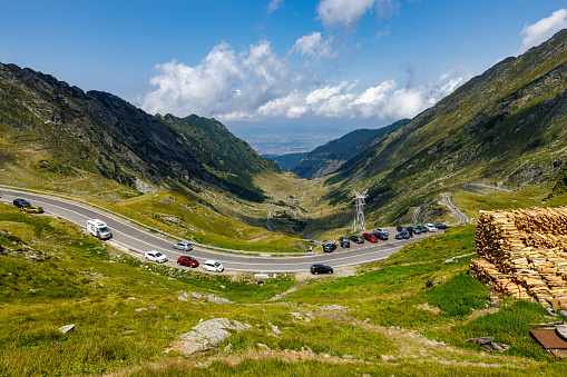 The transfaragasan road in the carpathian of romania