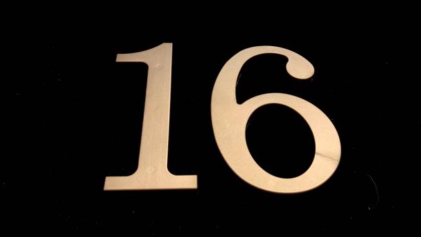 istock Gold numbers on a black background 1368237479