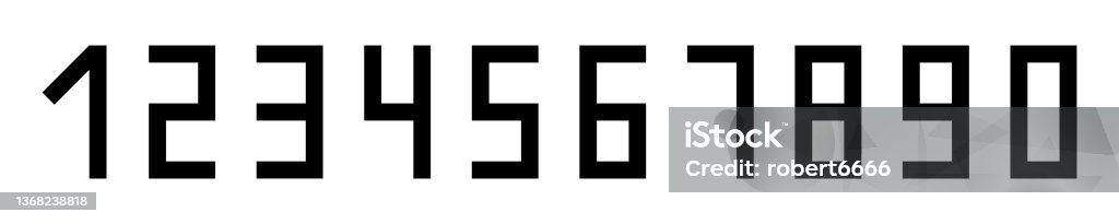 Numbers Horizontal Numbers Stock Illustration - Download Image Now - Horizontal, Icon ...