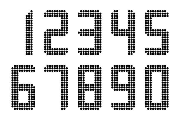 numery telefonów - number 3 number typewriter key typewriter stock illustrations