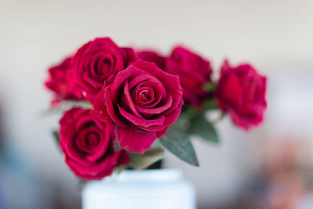 istock Selective focus fabric flowers, valentine concept 1368249365