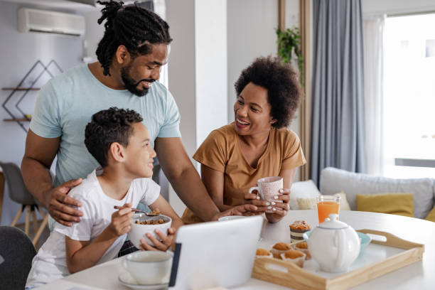 istock Family having a breakfast together 1368250907