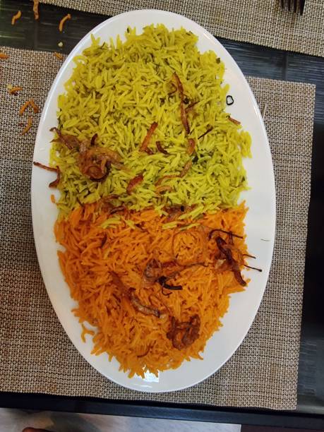 istock Mixed Rice of  Kuwaiti Murabyan and Bukhari. 1368258823