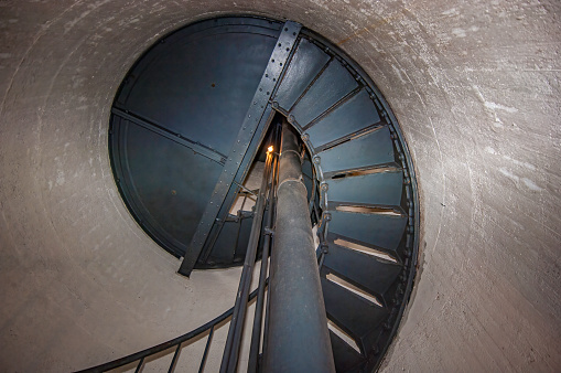 Iron stairs with a circular shape