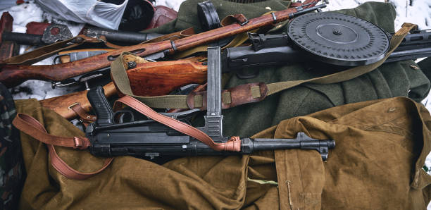 istock firearms, submachine gun, machine gun and rifles 1368262457